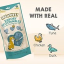 Meowee! Savory Spoonables with Real Tuna, Chicken & Duck Cat Treats, 0.25 Oz., Count of 4