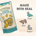 Meowee! Savory Spoonables with Real Chicken, Salmon & Duck Cat Treats, 0.48 Oz., Count of 4