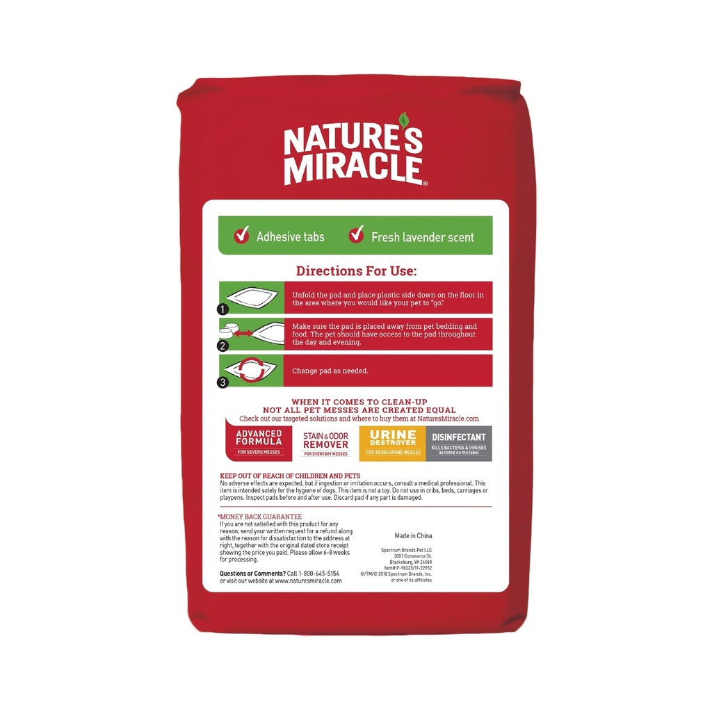 Nature's Miracle Advanced Puppy Training Pads with Carbon-Activated Odor Reduction, Count of 25