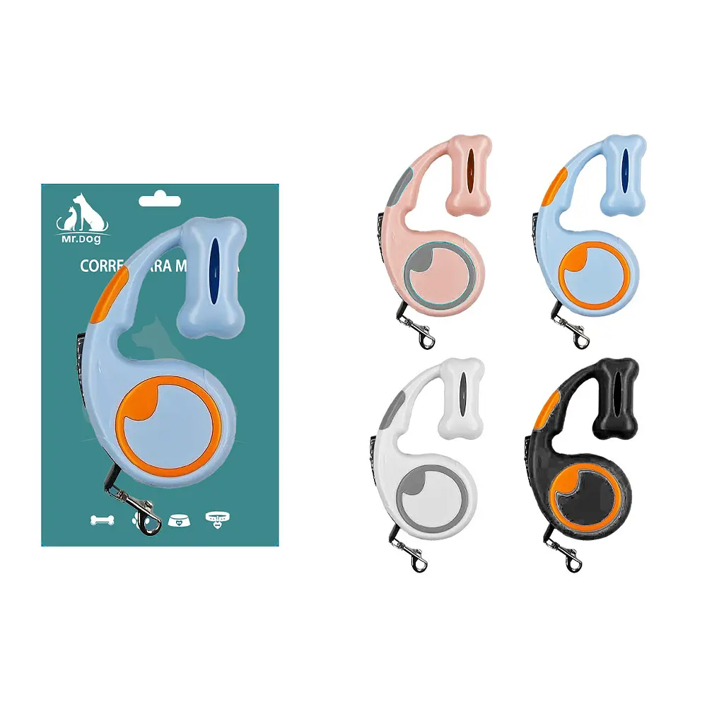 Correa de tracción con dispensador de bolsas 3m Color Aleatorio (NEGRO CON NARANJA)