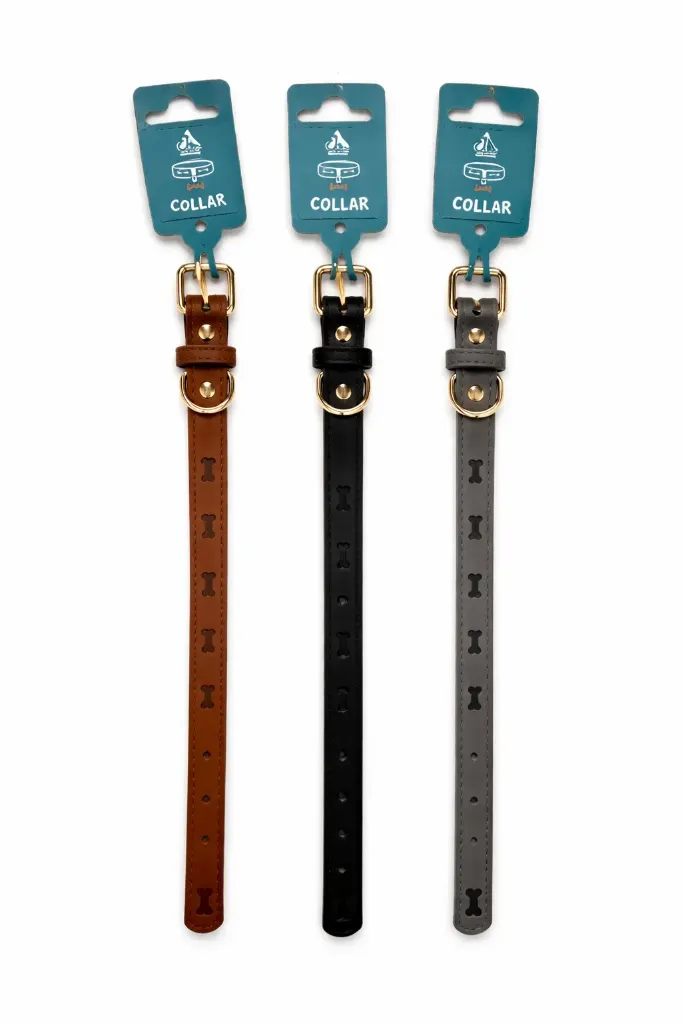 Collar perro con diseño hueso. Color Aleatorio 2cm*45cm (NEGRO)