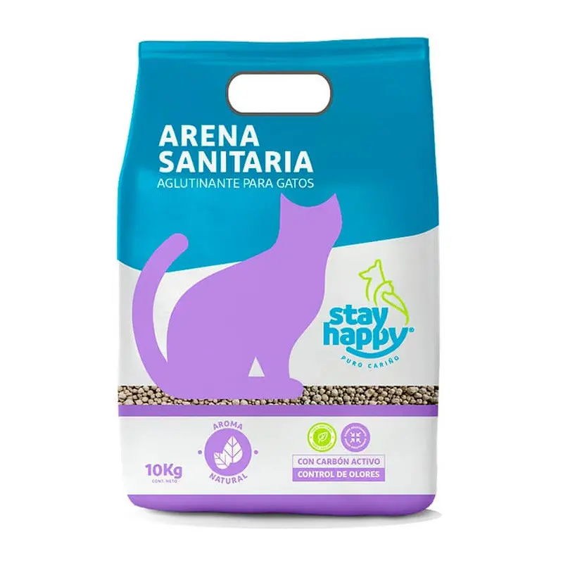 STAY HAPPY ARENA GATOS AGLUTINANTE - AROMA NATURAL 10kg