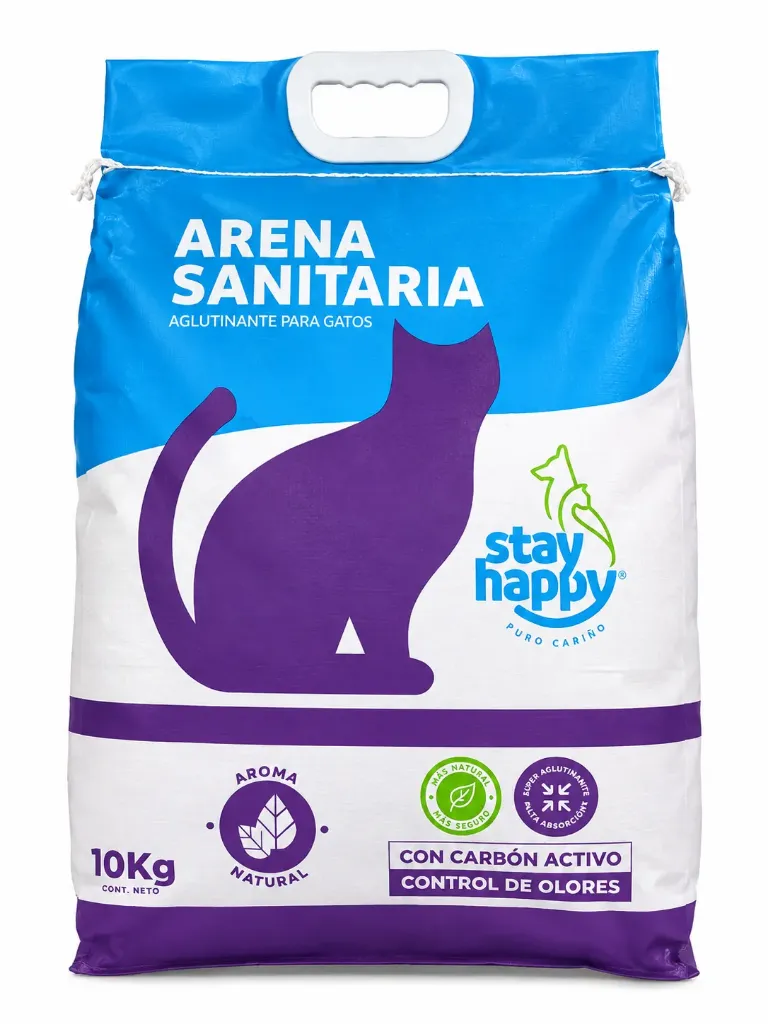 STAY HAPPY ARENA GATOS AGLUTINANTE - AROMA NATURAL 10kg