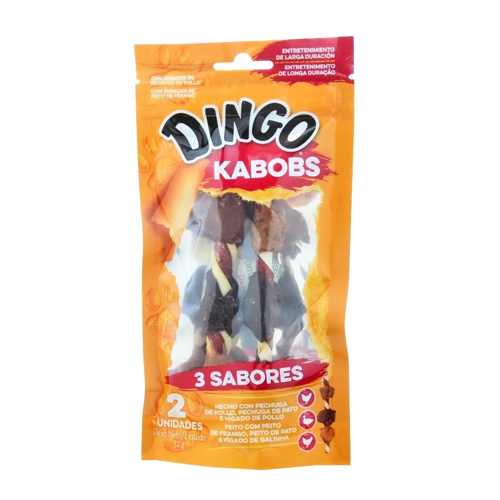 [P94566LA] Dingo Triple sabor Kabobs 2unidades - 32g