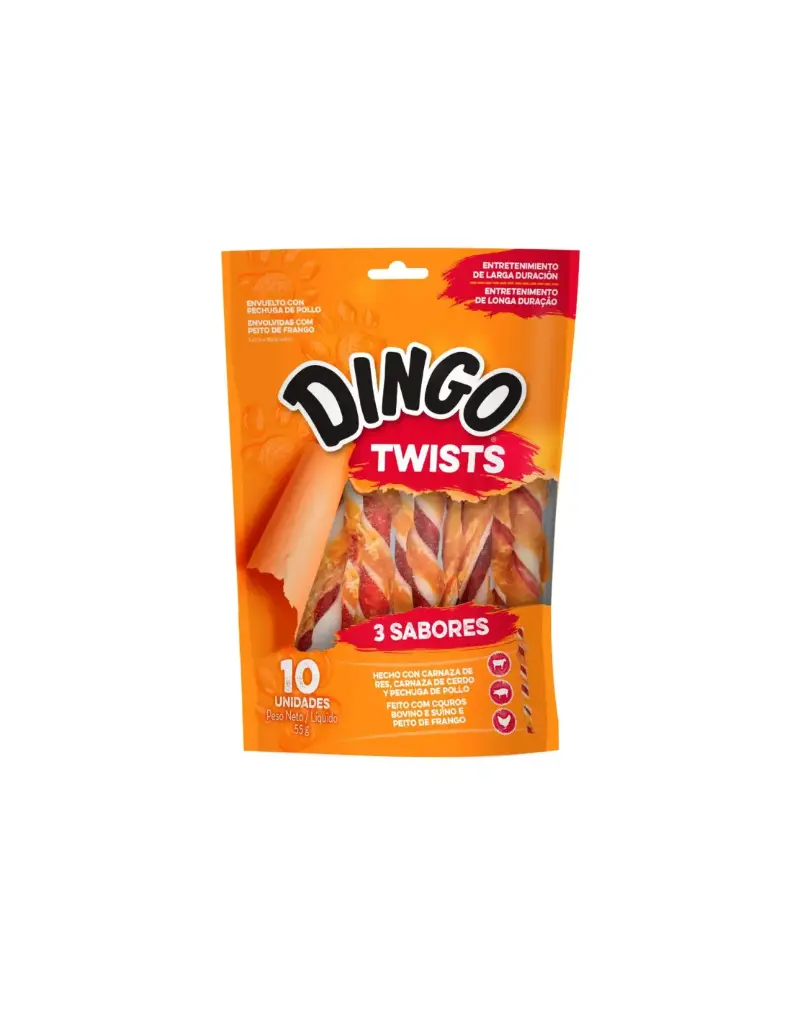[P94569LA] Dingo Twist 3 Sabores X 10 Unidades