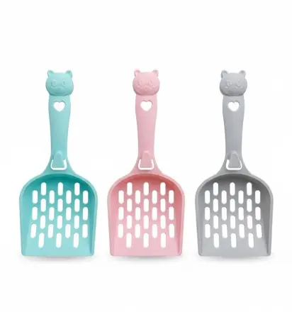 Pala para Arenero de Mascotas Mango Gatito con Clip (color aleatorio)