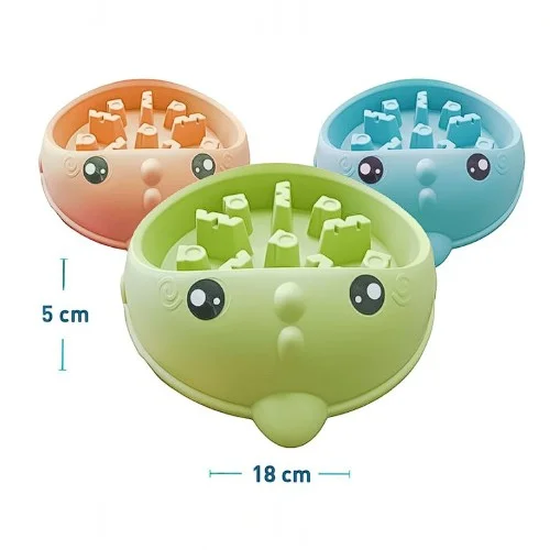 [82857] Plato de comida lenta, con ojos (colores variados)