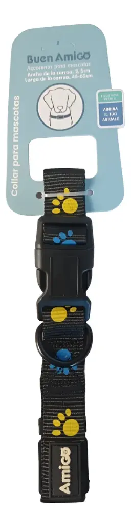 Collar Para Perros De Nylon, 45 A 62 Cm Ajustable. (colores y estampados variados) talla L