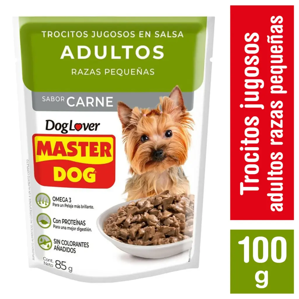 MASTERDOG SOBRE ADULTO RAZAS PEQUEÑAS 100 GR