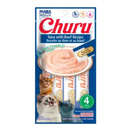 Churu Gato Atún con Carne 4 tubos de 14g c/u - 56g.