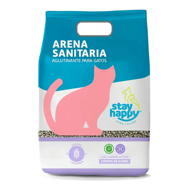Arena Aglutinante Stay happy Aroma lavanda, 4 kg 