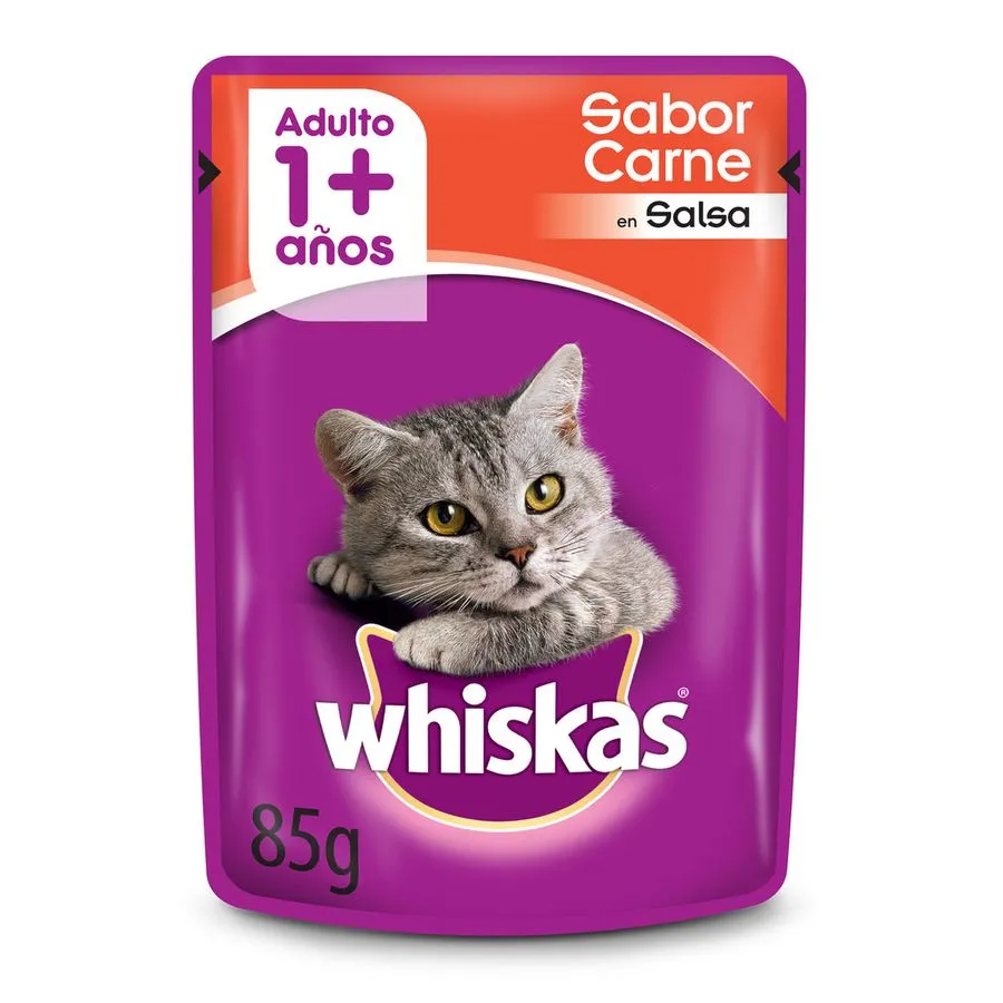 Comida húmeda Whiskas para gatos sabor carne- 85 g