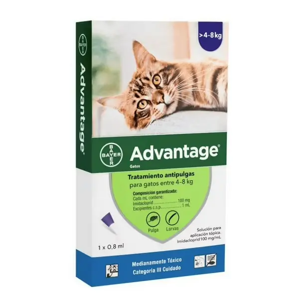 Pipeta Advantage Para Gatos de 4 a 8 Kg