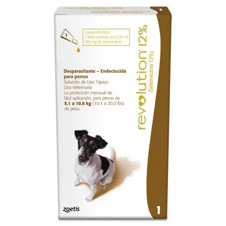 Pipeta Revolution 12% Perros de 5 a 10 kg 