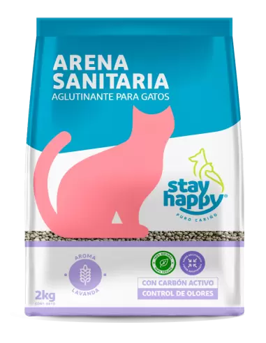 Stay Happy Arena Aglutinante Aroma Lavanda 2kg