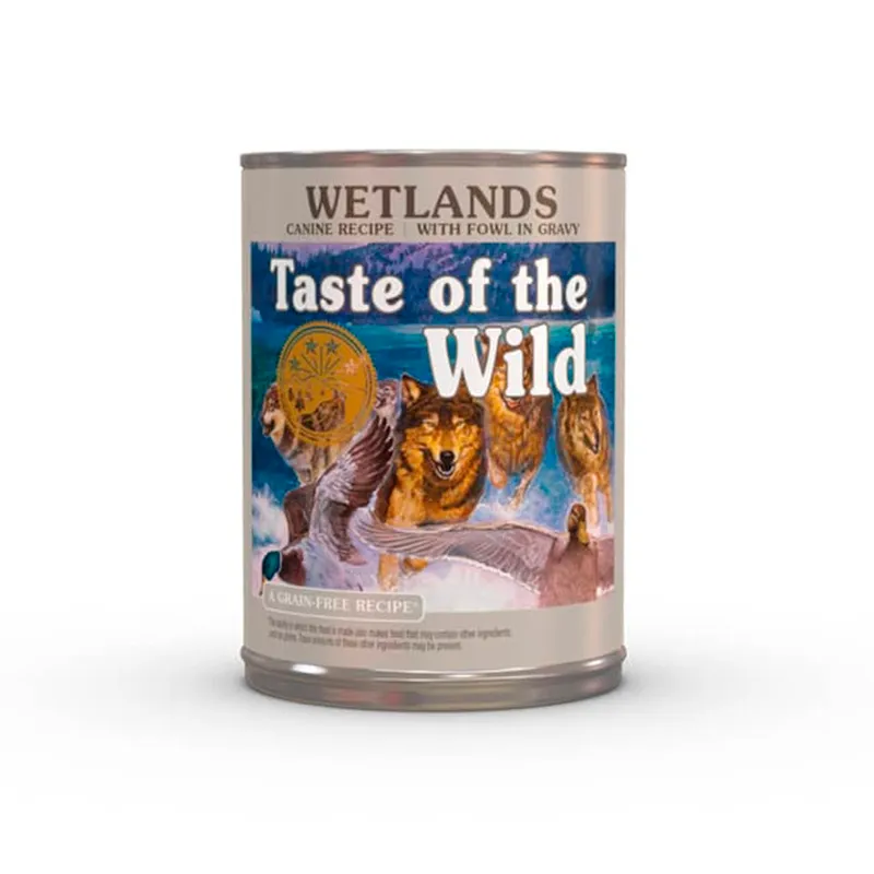 Lata Taste of the Wild Pato -  Wetlands Canine para perros - 390g