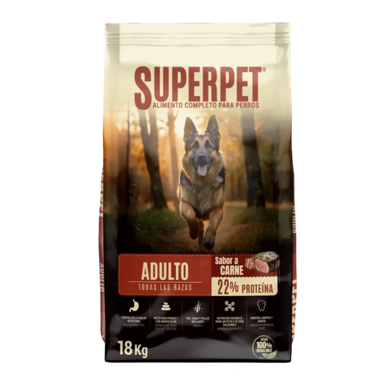 Super Pet Perro Adulto carne 18 KG 