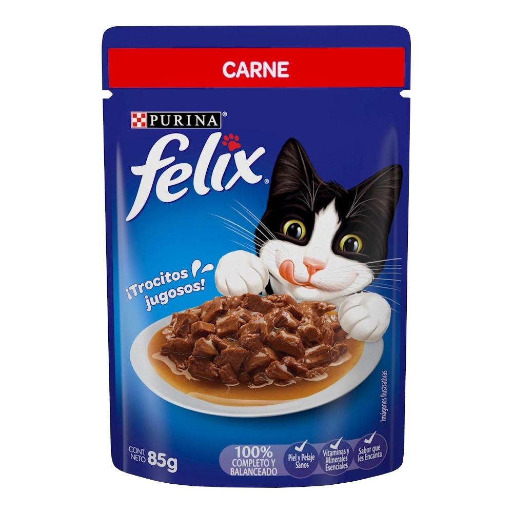 [12562549] Alimento Para Gato Felix ¡trocitos Jugosos! Carne 85 G