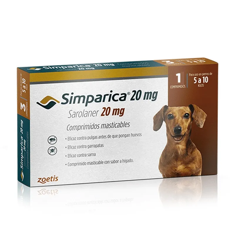 Simparica 1 Comprimido 20mg – 5.1 Kg a 10 Kg 
