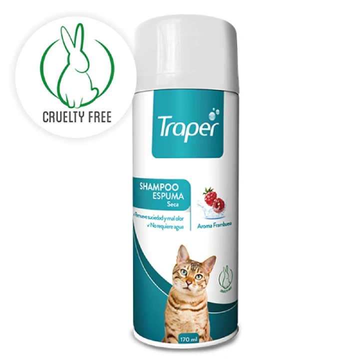 SHAMPOO ESPUMA SECA GATO 170 ML.
