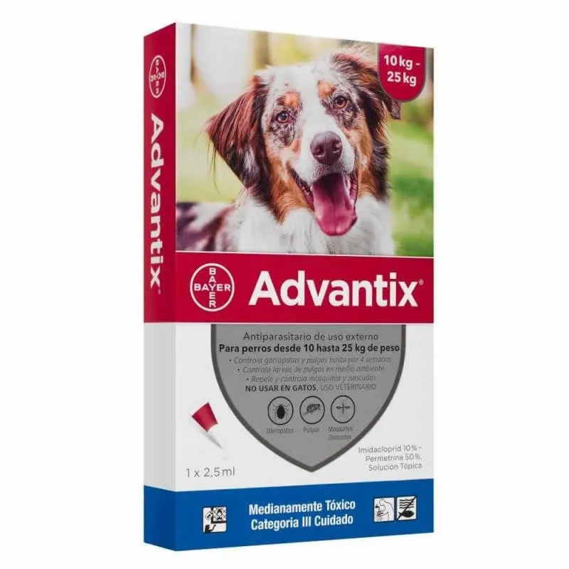 ADVANTIX PIPETA PARA PERRO DE 10 A 25 KG - 2.5ML