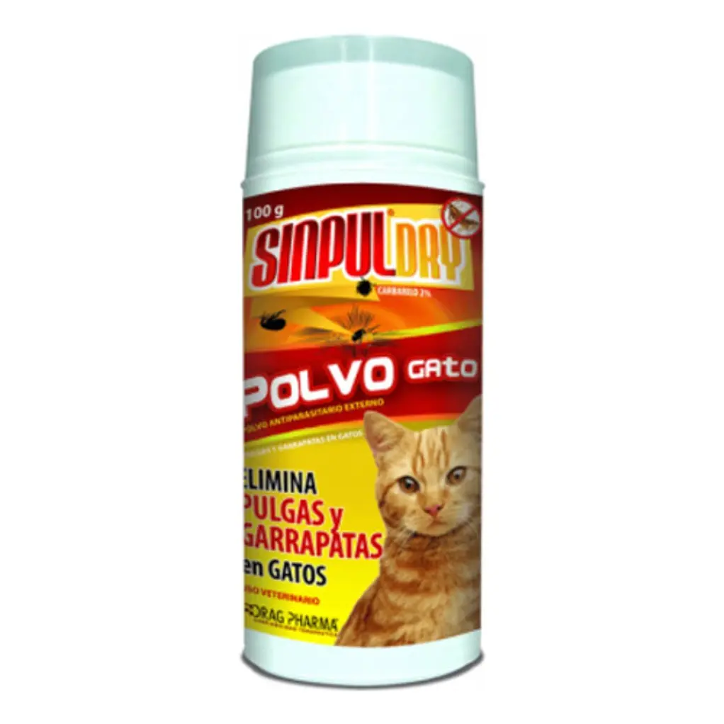 [1004223] SINPULDRY POLVO ANTIPARASITOS GATOS 100 GR.