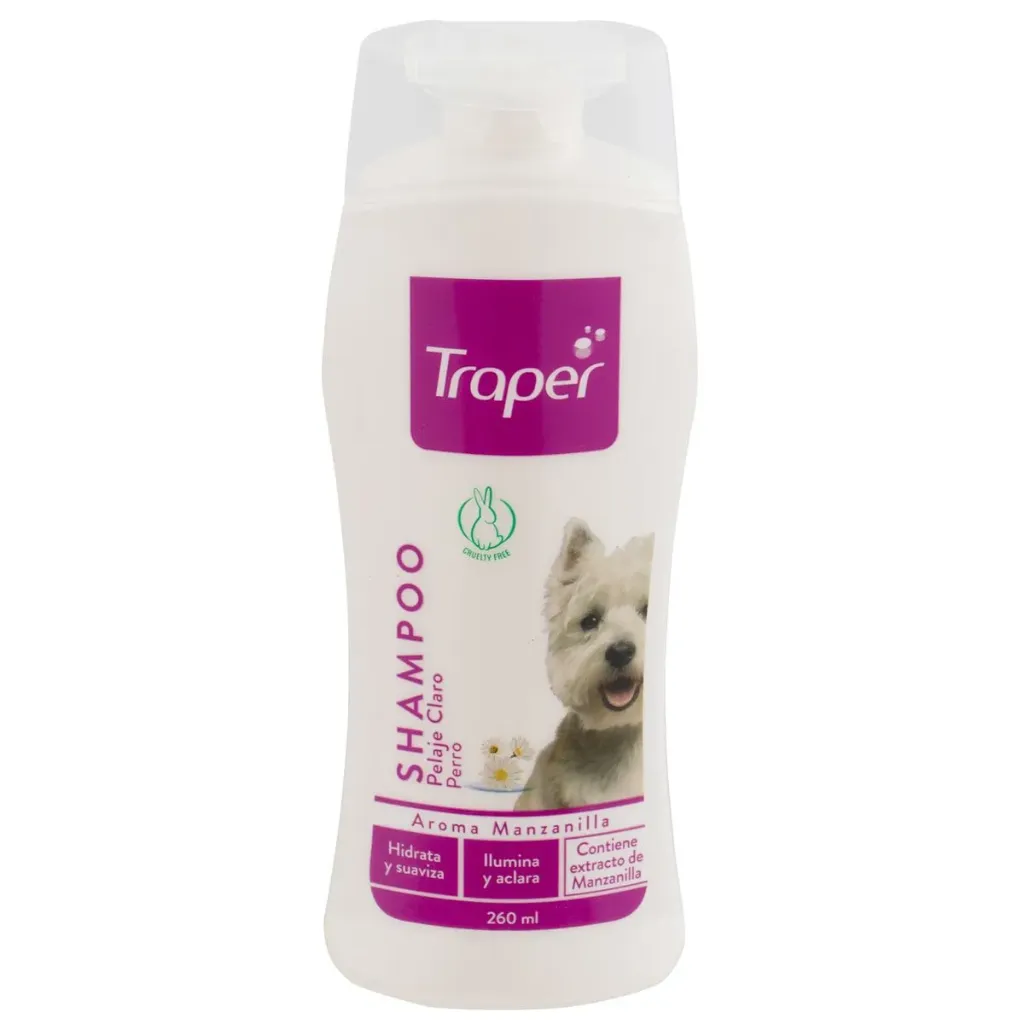 TRAPER SHAMPOO PELAJE CLARO PERRO 260 ML. 