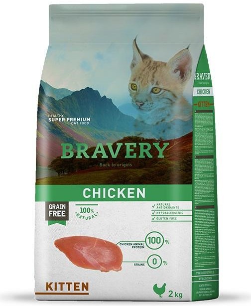 [4GA020031] Bravery Kitten pollo - 2 Kg