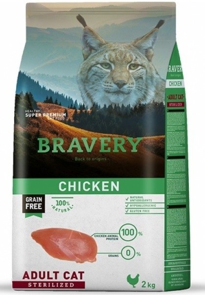 [4GA020030] Bravery Gato adulto Esterilizado pollo - 2kg