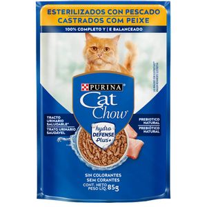 CAT CHOW ESTERILIZADOS CON PESCADO 85 G 