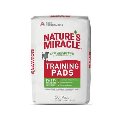 Sabanillas de entrenamiento para cachorros Nature's Miracle con tecnología de absorción rápida, 50 unidades.