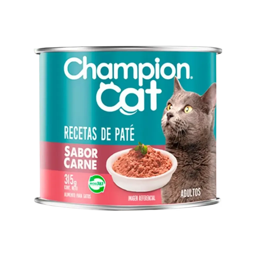 Lata Champion Cat Pate Carne 315 G  | Alimento húmedo gatos
