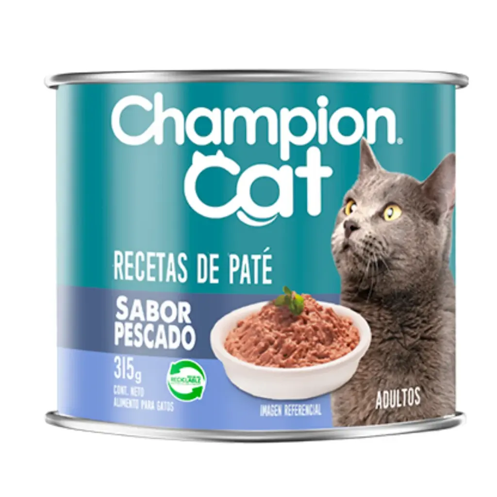 Lata Champion Cat Pate pescado 315 G  | Alimento húmedo gatos