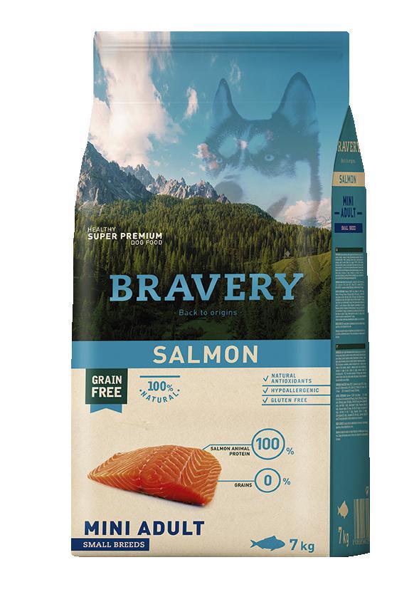 BRAVERY PERRO MINI ADULTO SALMON - 2kg