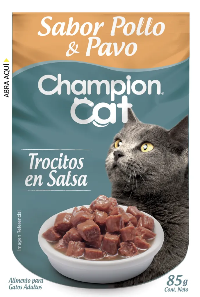 CHAMPION CAT SOBRE POLLO Y PAVO 85GR