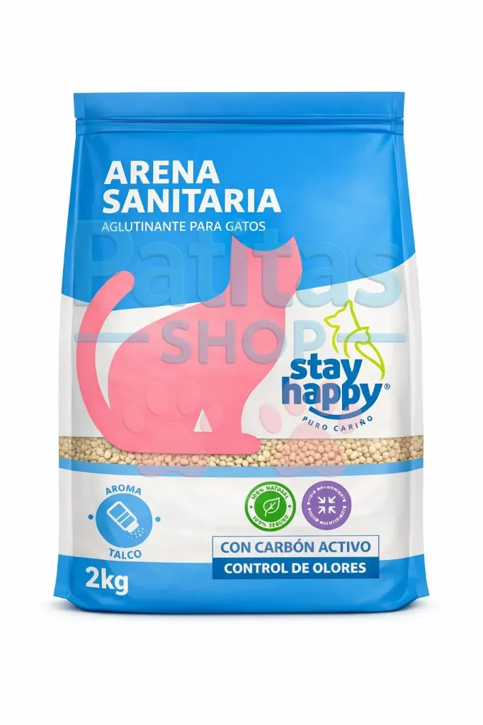 STAY HAPPY ARENA AGLUTINANTE TALCO - 2 KG
