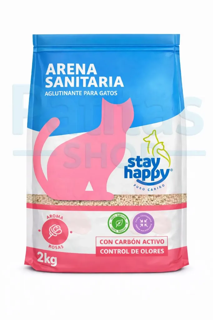 STAY HAPPY ARENA AGLUTINANTE ROSAS 2KG