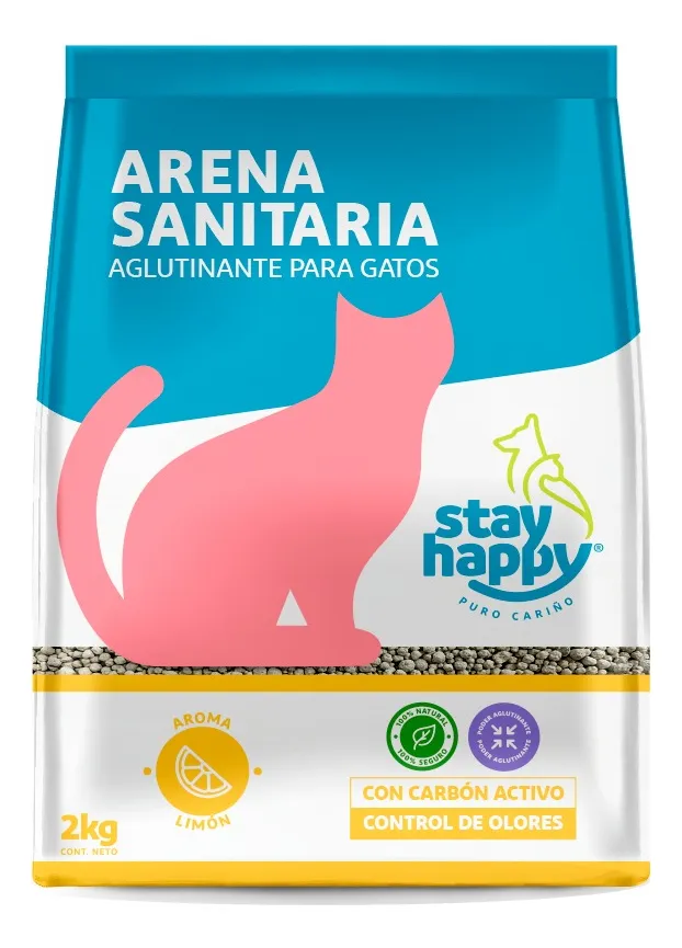 STAY HAPPY ARENA AGLUTINANTE LIMON - 2 KG