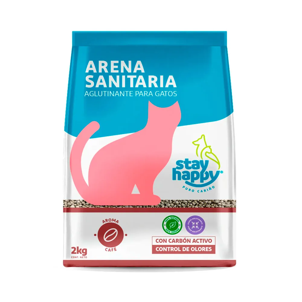 [80231] Arena Sanitaria Stay Happy Aromas Café 2Kg