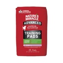 Sabanillas de entrenamientoNature's Miracle Advanced con reducción de olores, carbón activo, 25 unidades