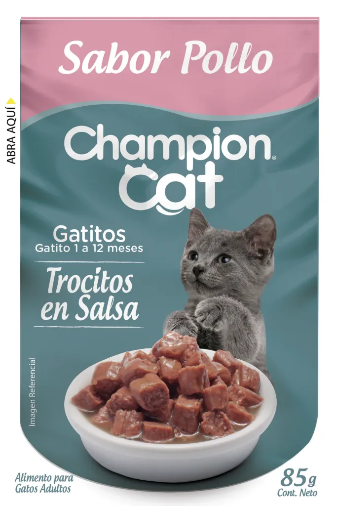 CHAMPION CAT SOBRE GATITOS SABOR POLLO 85GR