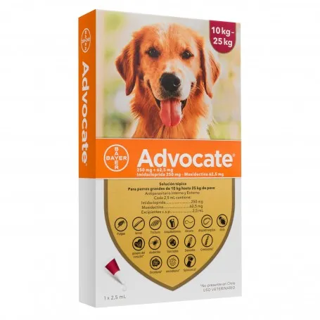 Advocate Perro 10 a 25 kg