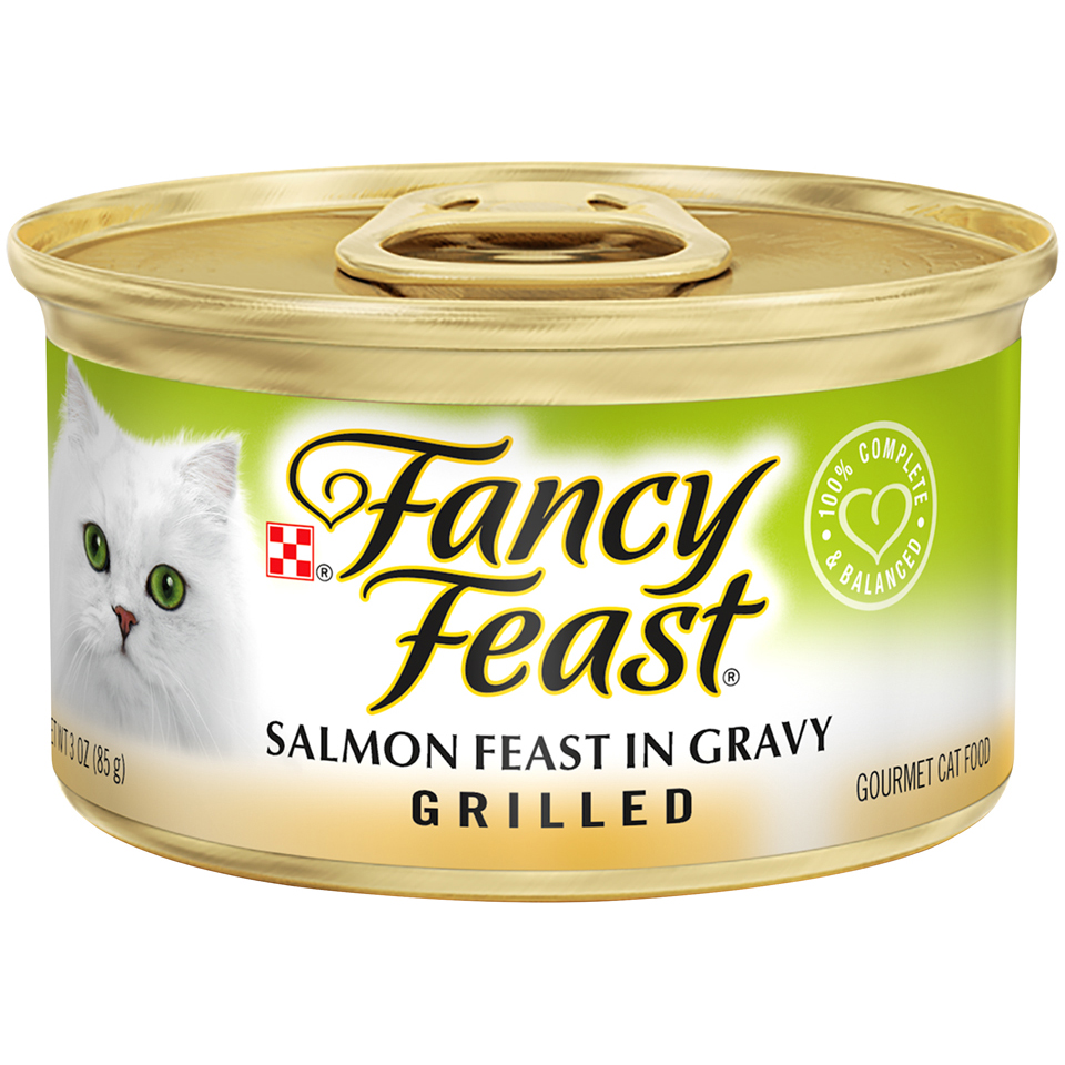 Purina Fancy Feast Grilled Salmon, Fish, Seafood Feast in Gravy - 85g