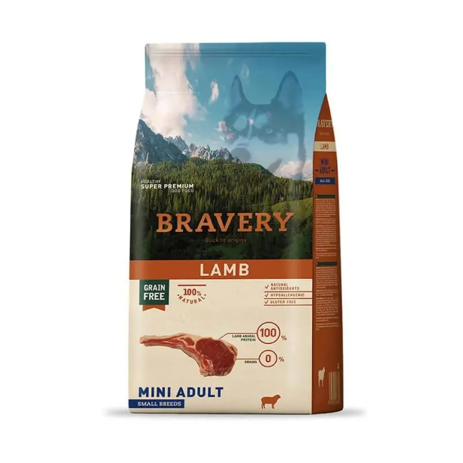 [4PE020003] BRAVERY Dog ADULT Mini LAMB - 2kg