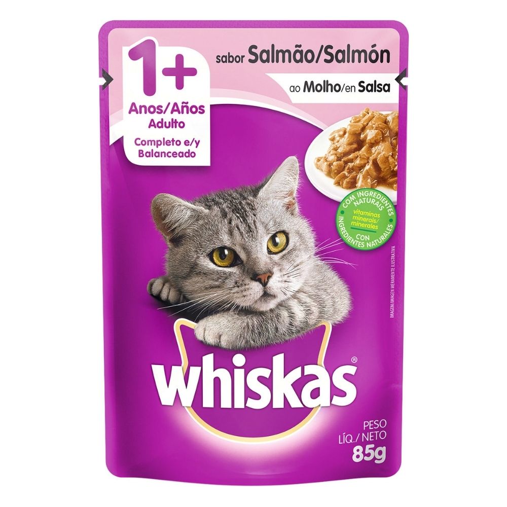 Whiskas Sache Gatos Adultos Salmon - 85g