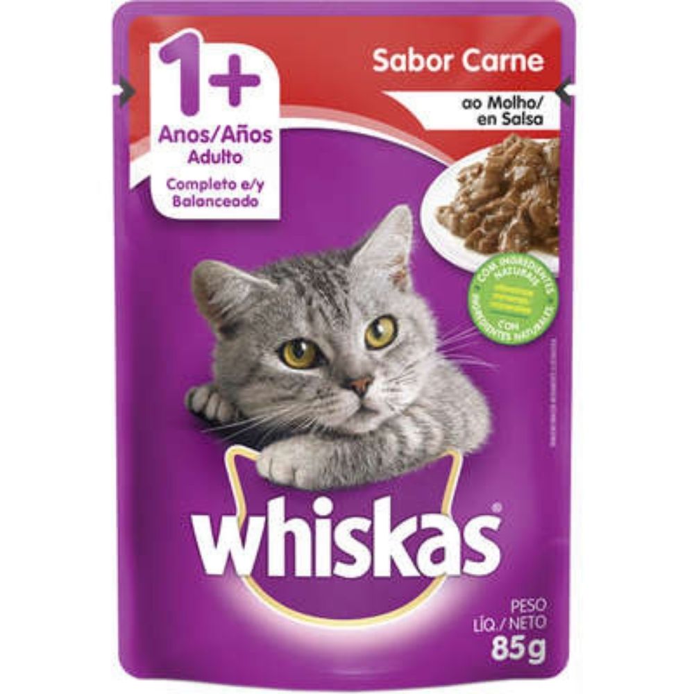 Whiskas sobre Adulto Sabor Carne 85g