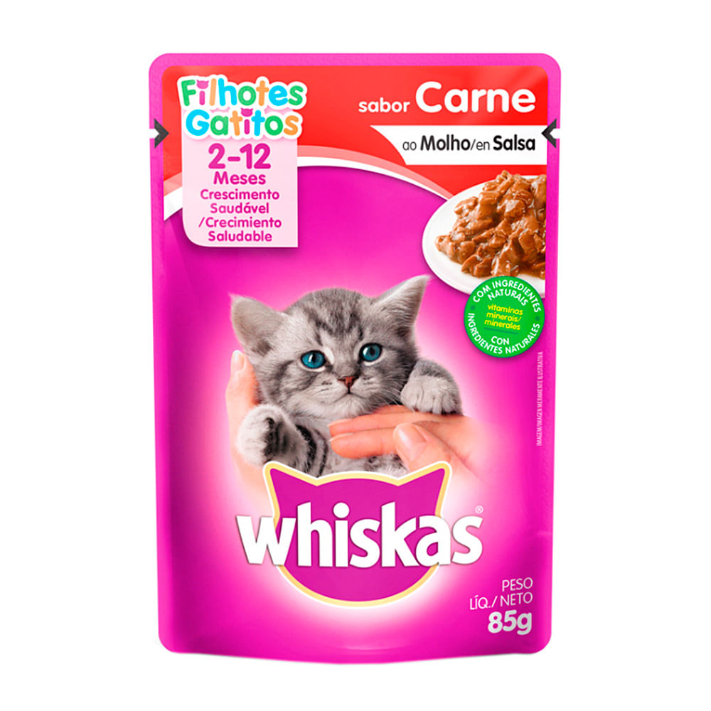 Whiskas Sache gatitos sabor Carne - 85g