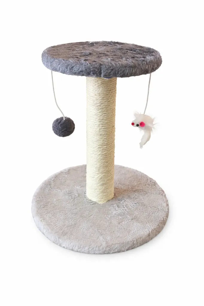 Rascador para gato con 1 bola y ratón para jugar