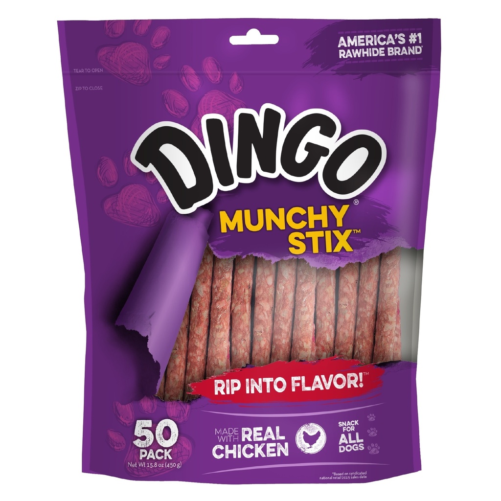 Dingo stix, Palitos Premium para perros, paquete de 50