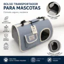 Bolso transportador para mascota gris